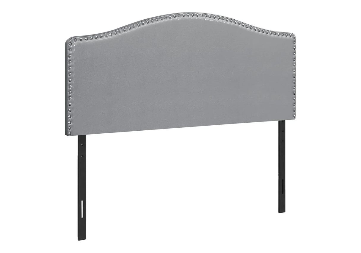 Queen Size, Bed Headboard Only, Upholstered, Transitional - Gray - Furniture Home Direct