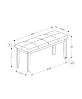 Bench, Rectangular, Hallway, Upholstered, Transitional - Cream - Furniture Home Direct