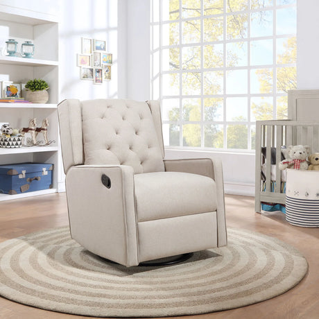 Milah - Gliding Swivel Recliner Tufted - Furniture Home Direct
