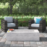 Outdoor Rattan Wicker Seating Set With Cushions 2 Person Patio Furniture - Espresso / Gray - Furniture Home Direct