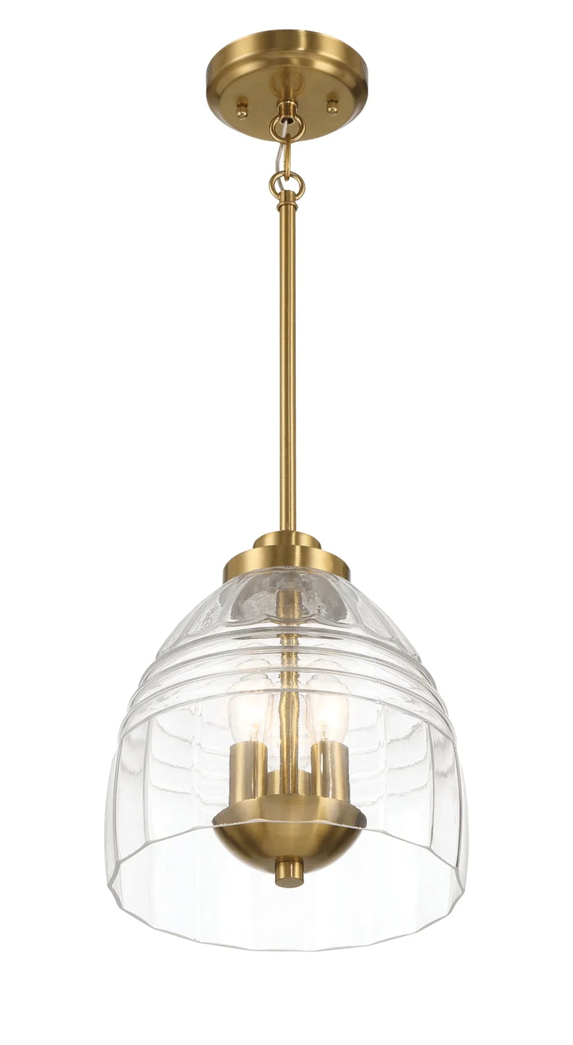 Ember - 3 Candle Lights Chain Pendant - Clear / Gold - Furniture Home Direct