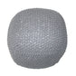 Semi Rounded Pouf, Cable Knitted, Perfect Seating - Furniture Home Direct