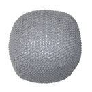 Semi Rounded Pouf, Cable Knitted, Perfect Seating - Furniture Home Direct