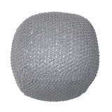 Semi Rounded Pouf, Cable Knitted, Perfect Seating - Furniture Home Direct