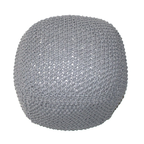 Semi Rounded Pouf, Cable Knitted, Perfect Seating - Furniture Home Direct