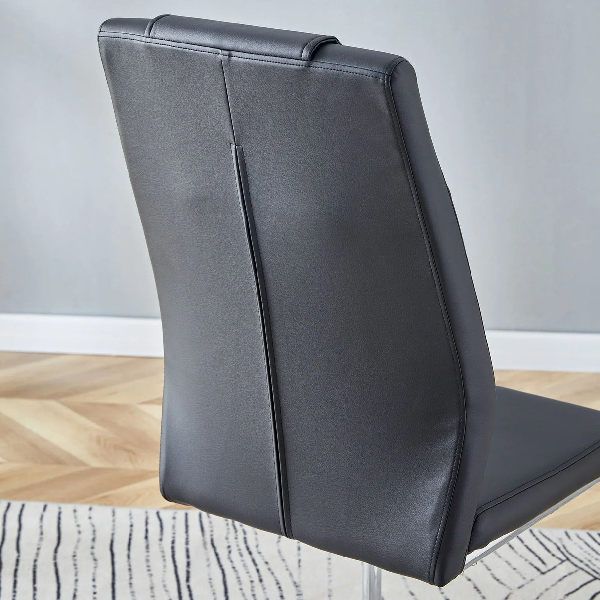Modern Dining Chairs With Padded Seat, Metal Legs - Furniture Home Direct