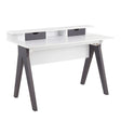 Wishbone - Contemporary Desk - Gray / White - Furniture Home Direct