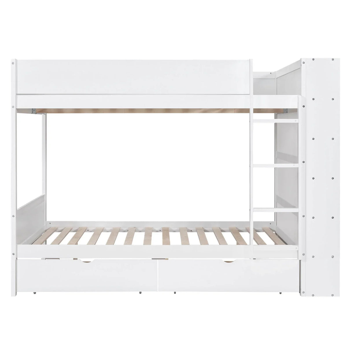 Bunk Bed With 2 Drawers And Multi Layer Cabinet - Furniture Home Direct