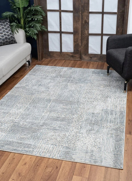 Elegance - 5'3" X 7'3" Area Rug - Blue - Furniture Home Direct
