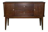 Mid Century Modern Server 2 Drawer And 2 Cabinet Server - Cherry - Furniture Home Direct