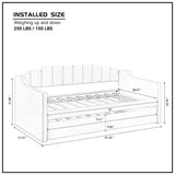 Daybed With Trundle Velvet Contemporary Twin Size Grey - Furniture Home Direct