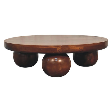 Central Ball Table - Chestnut - Furniture Home Direct