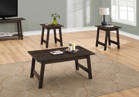 Table Set, Coffee, End, Side, Accent, Living Room Transitional (Set of 3) - Furniture Home Direct