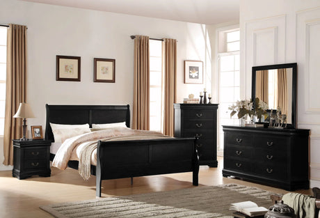 Louis Philippe - Sleigh Bedroom Set - Furniture Home Direct