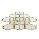 Modern Coffee Table With Double Layer Tempered Glass And Polygonal Design - Furniture Home Direct