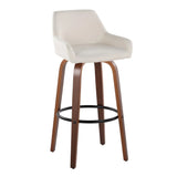 Daniella - Contemporary Fixed Height, Barstool & Swivel And Round Footrest (Set of 2) - Furniture Home Direct