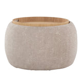 Tray - Pouf Contemporary Ottoman - Furniture Home Direct