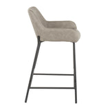 Daniella - Industrial Fixed Height Counter Stool (Set of 2) - Furniture Home Direct