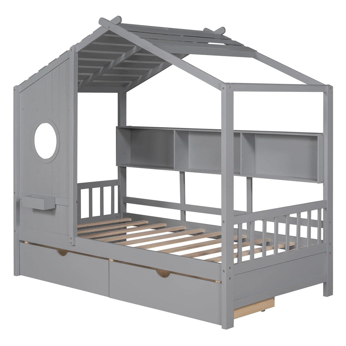 Modern Design House Bed With Storage Shelf - Furniture Home Direct