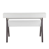 Wishbone - Contemporary Desk - Gray / White - Furniture Home Direct