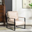 Classic Mid Century Modern Accent Chair With Durable Square Metal Frame, Armchair - Furniture Home Direct