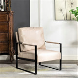 Classic Mid Century Modern Accent Chair With Durable Square Metal Frame, Armchair - Furniture Home Direct