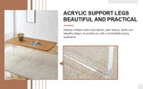 Dining Table With Wooden Top And Clear Acrylic Legs Natural - Furniture Home Direct