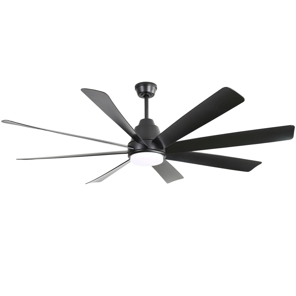 Large Ceiling Fans With Lights And Remote Control 6 Wind Speed DC Motor For Living Room - Black - Furniture Home Direct