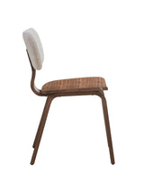 Casson - Boucle 7 Walnut Side Chair (Set of 2) - White / Walnut - Furniture Home Direct