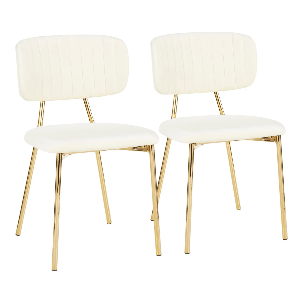 Bouton - Contemporary / Glam Chair (Set of 2) - Furniture Home Direct