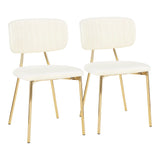 Bouton - Contemporary / Glam Chair (Set of 2) - Furniture Home Direct