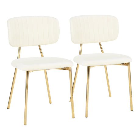 Bouton - Contemporary / Glam Chair (Set of 2) - Furniture Home Direct