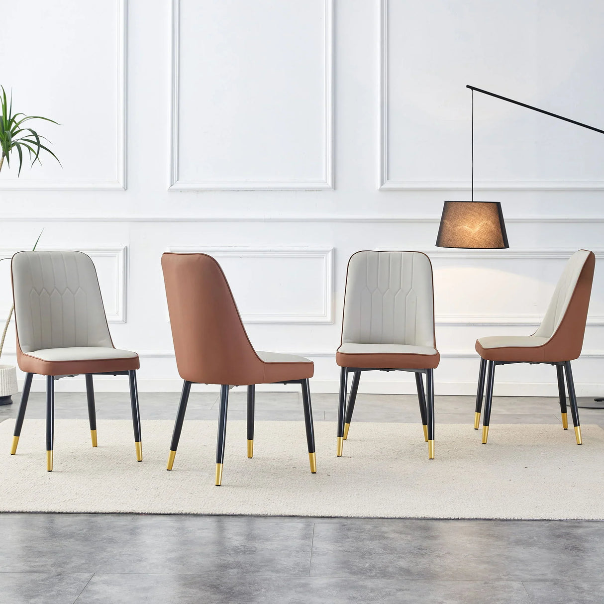 Modern Dining Chair With Metal Leg - Furniture Home Direct
