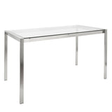 Fuji Mason - Upholstered Swivel Contemporary Dining Set Dining Set, Glass, 5 Piece - Furniture Home Direct