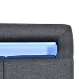 Upholstered Platform Bed With LED Frame, With Trundle And 2 Drawers - Furniture Home Direct