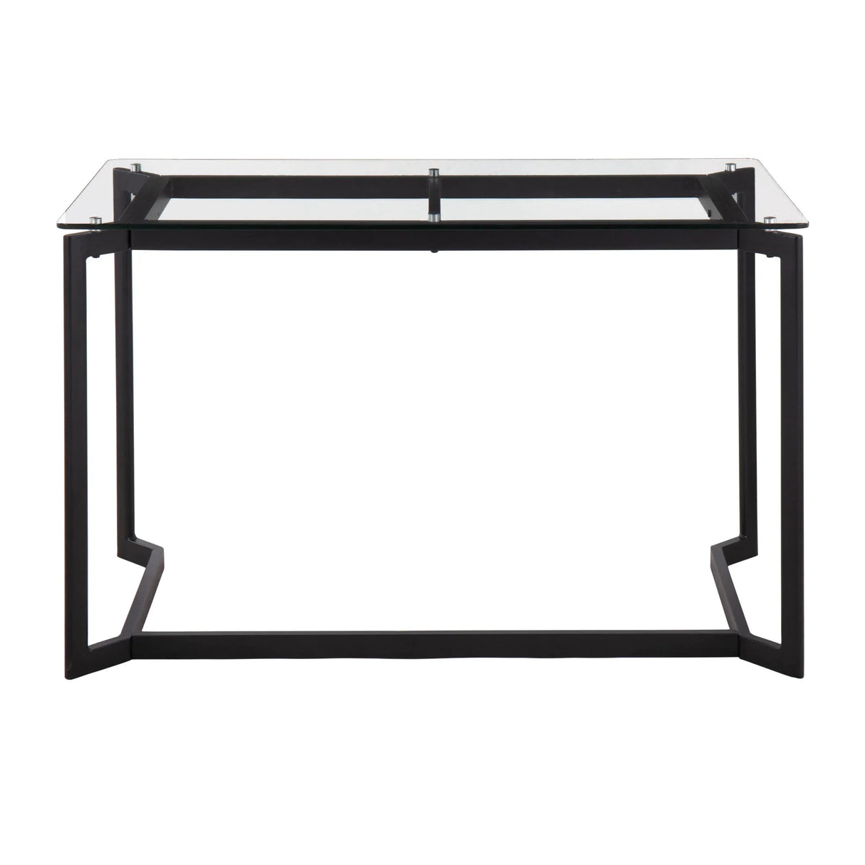 Masters - Modern Office Desk - Black / Clear - Furniture Home Direct