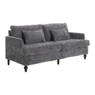 Mid Century Modern Chenille Fabric Loveseat Sofa, 2 Seat Upholstered Couch