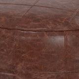 Connor - Handcrafted Round Pouf - Furniture Home Direct