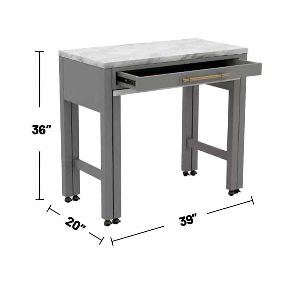 Counter Height Dining Island Set With Storage Stools Beige - Furniture Home Direct