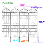 Metal Garden Rustproof Trellis For Climbing Plants Outdoor Flower Support - Furniture Home Direct