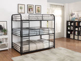 Cairo - Triple Full Bunk Bed - Black - Furniture Home Direct