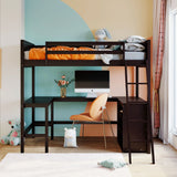 Loft Bed With Shelves With Desk - Furniture Home Direct