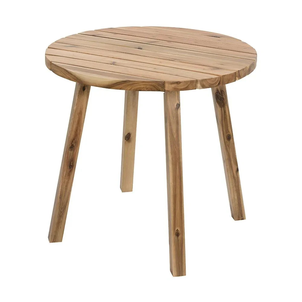 Round Dining Table, Solid Wood - Natural Wood / Brown - Furniture Home Direct