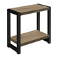 Accent Side Table, Narrow, Small, 2 Tier, Contemporary And Modern - Furniture Home Direct