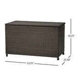 Blake - Wicker Cushion Box - Brown Multi