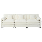 Modern Chenille Oversized Deep Seat Sectional Sofa With Pillows - Furniture Home Direct