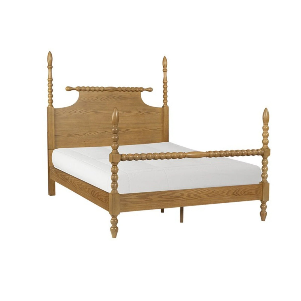 Queen Bed Turned Legs - Natural - Furniture Home Direct