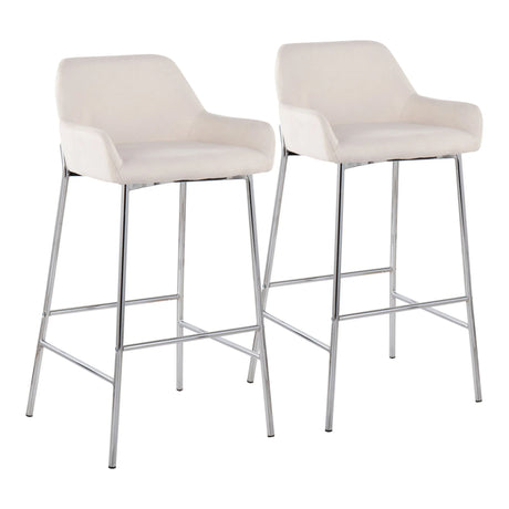 Daniella - Contemporary Fixed Height Bar Stool (Set of 2) - Furniture Home Direct