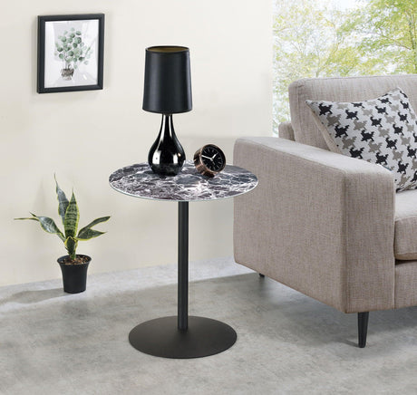 Circa - 17.5" End Table With Marble Textured Top - Furniture Home Direct