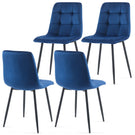 Mid-Century Modern Velvet Dining Chairs Set For Kitchen, Living Room - Furniture Home Direct